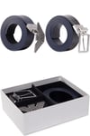 Emporio Armani Leather 4in1 Belt & Buckles GIFT SET Y4S270 YLP4X blue black