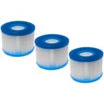 Vhbw - 3x Cartouche filtrante type S1 compatible avec Intex PureSpa 28403E spa, bain à remous - Filtre de rechange blanc / bleu