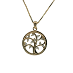 Smykkekæden Tree Of Life Förgyllt Silver Halsband Med Zirconia PNC22587005