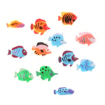 12 Pcs Mini Tropical Ocean Fish Toy Gift Sea Life Model Toys Poo 0 1