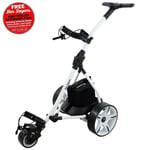 Ben Sayers Electric Golf Trolley 18 Hole Lithium (White) inc Free Accessory Pack