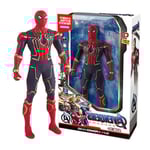 Marvel Avengers Iron-man Spiderman Actionfigurer Leksaker  Captain America Superhjälte Leksak Med Ljus Barnpresenter[HK] Spider-Man