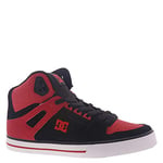 DC Men's Pure High Top Wc Skate Shoes, Fiery Red/White/Black, 17 UK