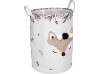Atmosphera Fox Leksakskorg, Med Pompoms, Hopfällbar, Ø 35 Cm