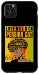 iPhone 11 Pro Max Black Independence Day - Love a Black Persian Cat Girl Case