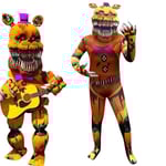 Festkläder för barn Five Nights Freddy Bear Cosplay Kostym Med Mask Pojkar Flickor Body Halloween Fancy Jumpsuits Z  10 3 130