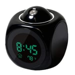 SANON Projection Alarm Clock, Digital Table Clock with Time Broadcast, Snooze, LCD Bedside Clock Display Date & Temperature for Bedrooms, Home, Office