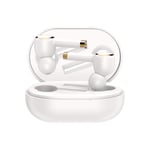 Fashion Bluetooth Earphone, Wireless Earphones Bluetooth 5.0 Smart Binaural Noise Reduction Sports Earbuds Headphones, with Charging Box, for Smart Phones (Color : White)