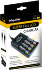 Infapower Super Fast LCD Battery Charger for AA and AAA Batteries
