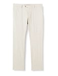 HACKETT LONDON Men's Cotton Linen Stripe Shorts, 814ECRU, 35