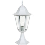 Lampe sur pied d'extérieur lanterne d'allée de jardin blanche alu lumière de base de balcon dans un ensemble comprenant des ampoules led