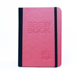 KaffeBox Brew Book - Daily Coffee Journal Hard Cover , Red