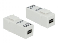 Delock Keystone module - DisplayPort-adapter - Mini DisplayPort (hona) till Mini DisplayPort (hona) - stöd för 4K - vit
