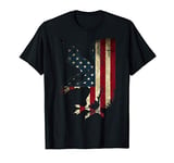 American Patriot Freedom Bald Eagle USA Flag Outfit Present T-Shirt