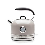 Haden Jersey Stainless Steel Kettle - 3000W Rapid Boil Technology, Ergonomic Design, BPA-Free, Safety Features, and Stylish Chrome Detailing, Putty