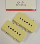 Fender Jazzmaster Pickup Covers (2pcs) Aged White  005-4442-049