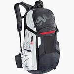 EVOC FR TRAIL UNLIMITED 20L back protector, cycling backpack, for bike tours & trails (Size: S, LITESHIELD back protector TÜV/GS certified. Ergonomic LITESHIELD SYSTEM) Black/White