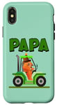 Coque pour iPhone X/XS Agriculteur PAPA Tracteur Enfants