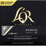 Capsules de café espresso L Or, Ristretto, intensité 11