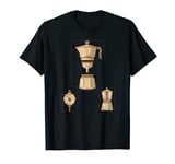 Vintage Coffee Maker Bialetti Barista Gift Coffee Moka Pot T-Shirt