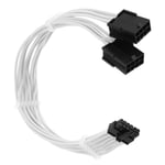 12 Pin to Dual 8 Pin PCIe Sleeved Cable 18AWG for RTX 3060/3070/3080 White