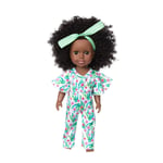 Poupée noire pour fille - Peau afro américaine noire - Avec cheveux bouclés - 13 pouces - Mode vinyle - Collection artistique - Pour anniversaire d'enfant garçon et fille