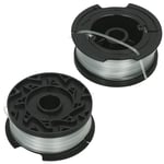 SPARES2GO Line and Spool for Black & Decker Grass Trimmers Strimmer (Pack of 2)