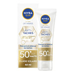 NIVEA SUN Fluide UV visage Luminous 630 FPS 50+ (1 x 40 ml), Crème solaire visage anti taches à la formule légère et non grasse, Soin visage anti-âge protecteur quotidien