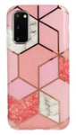 Samsung Galaxy S20 Skal - Marmor Geometry Rosa