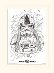 Star Wars 40th Anniversary (AT-AT Pilot) 30 x 40 cm montée d'impression