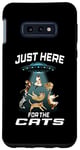 Coque pour Galaxy S10e Just Here For The Cats UFO Abduction Kitten Cat In Space