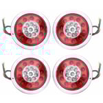 4-pack Runda 19 LED Baklyktor Stopplyktor Blinkers Trailer Lastbil Van