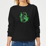 Harry Potter Slytherin Geometric Women's Sweatshirt - Black - XS