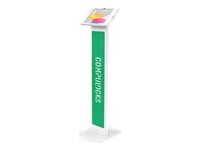 Compulocks Ipad 10Th-11Th (A16) Gen Swell Enclosure Brandable Floor Stand White - Ställ - För Surfplatta - Märkningsbar - Vit - Skärmstorlek: 10.9" - Golvstående - För Apple 10.9-Inch Ipad Wi-Fi, Wi-Fi + Cellular