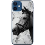 Apple iPhone 12  Transparent Mobilskal Marmor med häst