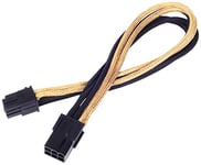 SilverStone SST-PP07-IDE6BG - 25cm 6pin vers PCI-E 6pin Cable d'extension manchonné, noir or