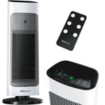 Pro Breeze® 2000W Ceramic Tower Fan Heater with Digital LED Display & Remote