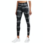 Nike One Luxe X-Small Women's Mid-Rise All Over Print Leggings Grey - New
