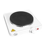 Quest 35240 Electric Single Hob / Hot Plate with Temperature Control / 1500W Hob / 5 Temperature Settings / Portable, Ideal for Camping, Caravans & Travelling