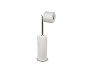 Joseph Joseph Easystore Luxe 2 In 1 Free-Standing Toilet Roll Holder Stand, Premium Stainless Steel, Up To 4 Toilet Roll Storage