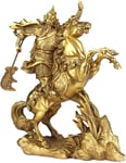 LULUDP-Decoration Chinese Statue Collectible Feng Shui Kwan Kung Statue Brass Guan Gong Statue Guan Yu Kuan Gong Statue The Loyal and Righteous Three Kingdom Chinese Hero Sculpture Asian Figurine,S,Si