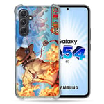 Coque Renforcée en Verre Trempé pour Samsung Galaxy A54 5G Manga One Piece Ace Color