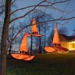 1pcs Halloween Witch Hat With Led Light Suspension Tree Glowing Rose