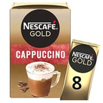 Nescafé Gold Cappuccino Instant Coffee 8 x 15.5g 8 Count Pack of 1