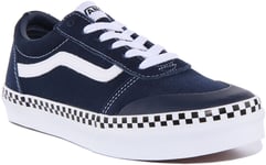 Vans Ward DW Youths Lace Up Low Profile Casual Trainers In Navy Size UK 2 - 5