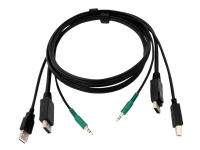 Black Box - Video- / USB / audio-kabel - USB, mini-phone stereo 3.5 mm, HDMI (hann) til mini-phone stereo 3.5 mm, USB-type B, HDMI (hann) - 1.8 m