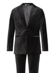 Slhslim-Hale Velvet Suit B Black Selected Homme