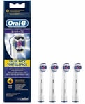 Oral-B 3D White Electric Toothbrush Replacement Heads Powered by Braun Pack of 4