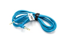 vhbw Câble audio AUX compatible avec Bose QuietComfort QC-35, QC35 casque - Avec prise jack 3,5 mm, microphone, bouton de réponse d'appel, bleu