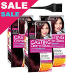 L'Oreal Casting Creme Gloss Black Cherry 360 Ammonia Free Hair Color Pack of 3